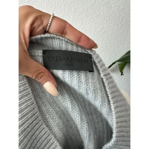 Iris Von Arnim Gray Cashmere Sweater